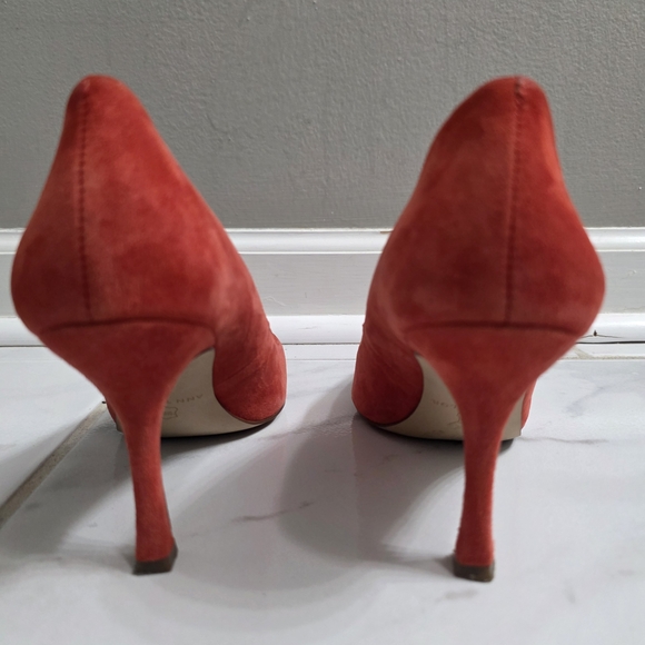 Ann Taylor Mila Red Suede Pumps - Picture 6 of 13